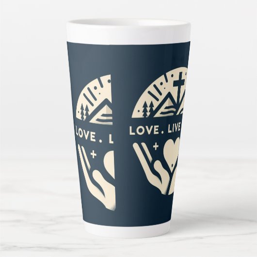 Liefs. Leef. Arbeid. Latte Mok (Voorkant)