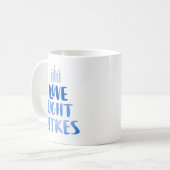 Liefs Lichte Meren | Modern Fun Chanoeka Koffiemok (Voorkant links)
