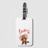 Liefs Liefs Red Panda Bagagelabel (Voorkant (verticaal))