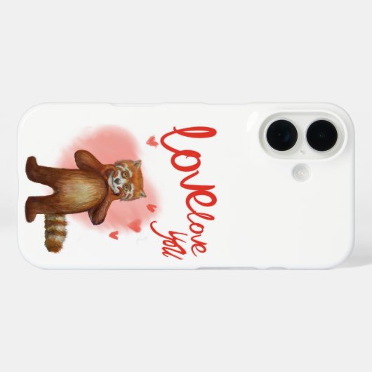 Liefs Liefs Red Panda Case-Mate iPhone Case (Achterkant (horizontaal))