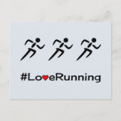 Liefs lopend pictogram bord blauw briefkaart (Voorkant)