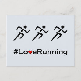 Liefs lopend pictogram bord blauw briefkaart