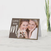 Liefs Mama aangepaste foto en tekst Feestdagen Kaart (Voorkant)