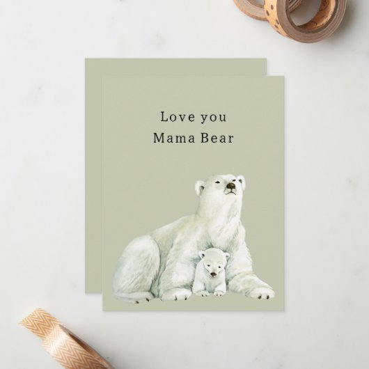 Liefs mama beer notitiekaartje (Voorkant / Achterkant in situ)