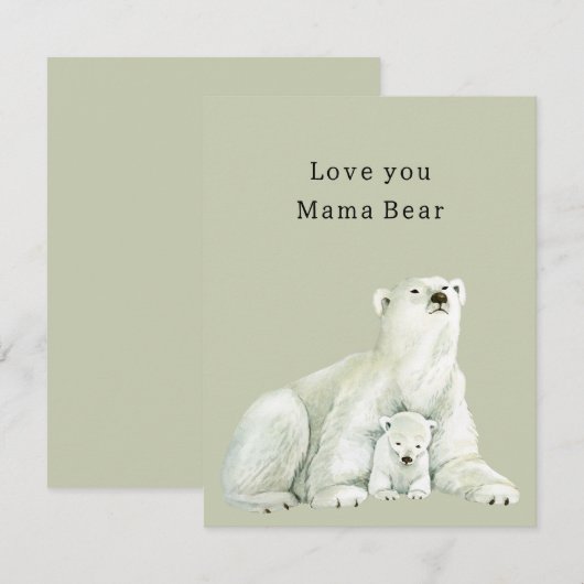 Liefs mama beer notitiekaartje (Voorkant / Achterkant)