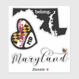 Liefs Maryland, 3 Design, Die Cut Stickers