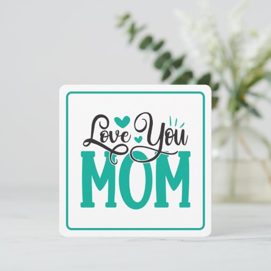 Liefs Moeder Feestdagenkaart (Staand voorkant)