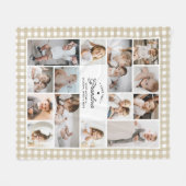 Liefs Oma 14-foto collage aangepaste tekst cadeau Fleece Deken (Voorkant (Horizontaal))