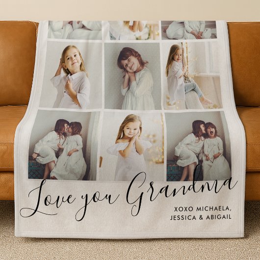 Liefs Oma 9-Foto Fleece Deken