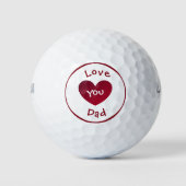 Liefs Papa golfballen van dalDesignNZ (Voorkant)
