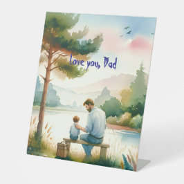 Liefs, papa reclamebord met voetstuk