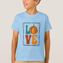 Liefs, pompoen Herfst herfstjongen T-shirt