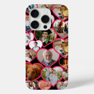 Liefs Red Heart Aangepaste 19 Foto's Collage & T iPhone 15 Pro Case