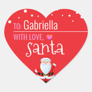 "Liefs, Sinterklaas" Rood Aangepast Kerstcadeau Hart Sticker