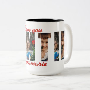 Liefs tante aangepaste naam / foto cadeau tweekleurige koffiemok