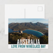 Liefs uit Australië Tasmanië Wineglass Bay Briefkaart (Voorkant / Achterkant)