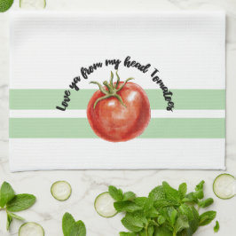 Liefs van mijn hoofd Tomaten Grappige Keukenhanddo Theedoek