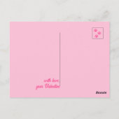 Liefs voor altijd Roze Hart Bloem Fotocollage Briefkaart (Achterkant)