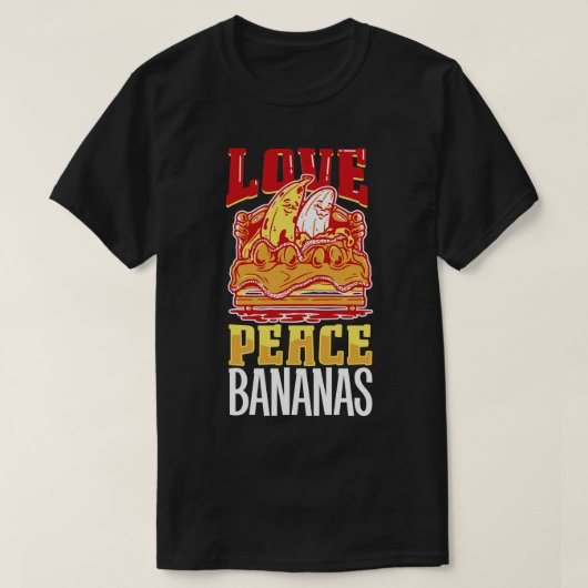 Liefs Vrede Bananen T-shirt (Design voorkant)
