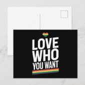 Liefs Wie Je Wil Rainbow Gay Pride Vlag LGBTQ Briefkaart (Voorkant / Achterkant)