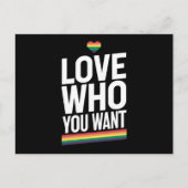 Liefs Wie Je Wil Rainbow Gay Pride Vlag LGBTQ Briefkaart (Voorkant)