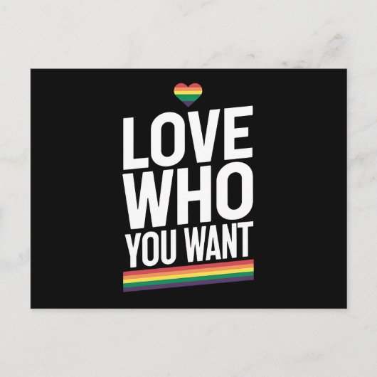 Liefs Wie Je Wil Rainbow Gay Pride Vlag LGBTQ Briefkaart (Voorkant)