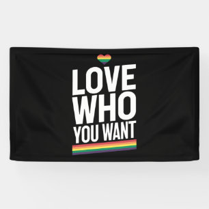 Liefs Wie Je Wil Rainbow Gay Pride Vlag LGBTQ Spandoek