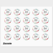 Liefs. Zomer Wildbloemen Trouwstickers Ronde Sticker (Vel)