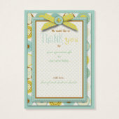 Liefste baby Toes TY Gift Label Visitekaartjes (Achterkant)