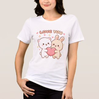 Liefste Beer & Konijn Tri-Blend Shirt