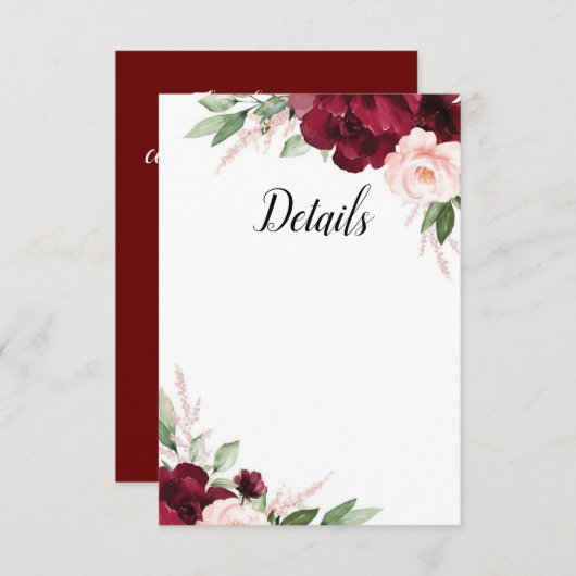 Liefste bloemdetails kaart (Voorkant / Achterkant)