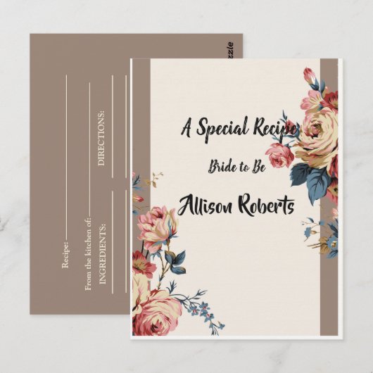 liefste Bruidsdouche Briefkaart (Voorkant / Achterkant)