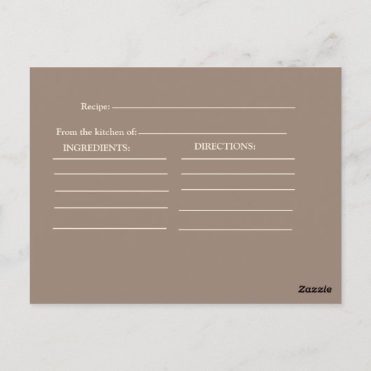 liefste Bruidsdouche Briefkaart (Achterkant)