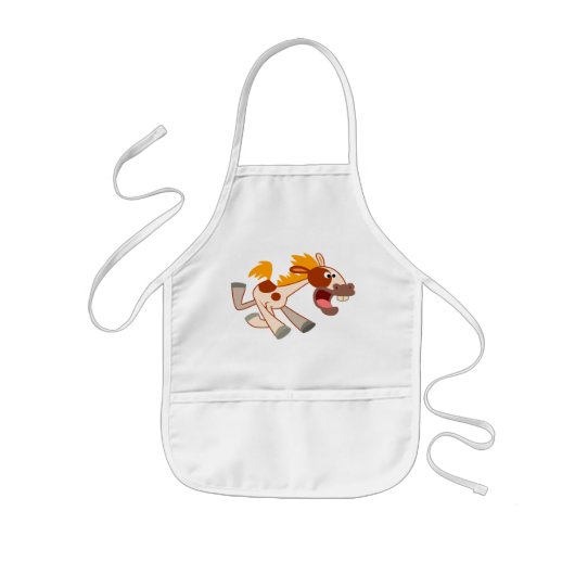 Liefste Cartoon Pinto Horse Apron Kinder Schort (Voorkant)
