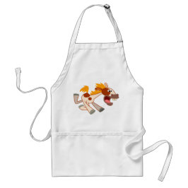 Liefste Cartoon Pinto Horse Apron Standaard Schort