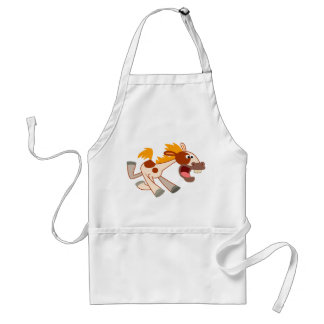 Liefste Cartoon Pinto Horse Apron Standaard Schort