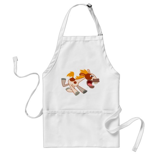 Liefste Cartoon Pinto Horse Apron Standaard Schort (Voorkant)