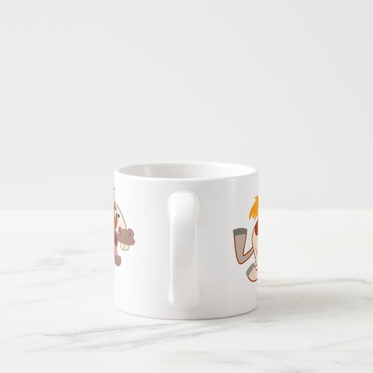 Liefste Cartoon Pinto Horse Espresso Mok (Achterkant)