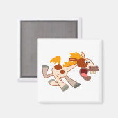Liefste Cartoon Pinto Horse Magnet (Voorkant / Achterkant)