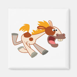 Liefste Cartoon Pinto Horse Magnet