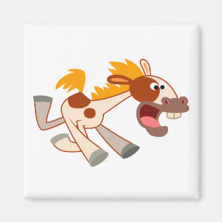 Liefste Cartoon Pinto Horse Magnet