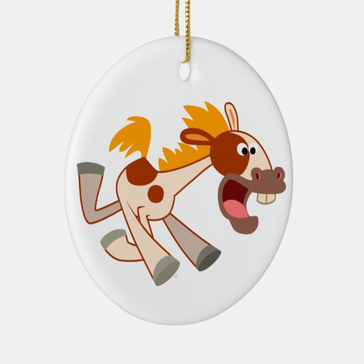 Liefste Cartoon Pinto Horse Ornament (Rechts)