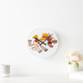 Liefste Cartoon Pinto Horse Wall Clock Ronde Klok (Huis)