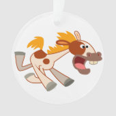 Liefste Cartoon Pinto-paarse acrylversiering Ornament (voorkant)