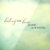 Liefste Dans Vloer Leuk Bruiloft Badkamer Raamsticker (Vel 3)