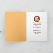 Liefste dochter Birthday Cute Hedg Animal Kaart (Binnen)