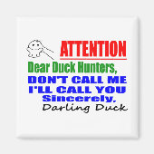 Liefste eend, bel me niet magneet (Voorkant)