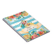 Liefste Fox Waterverf Delicate Flowers Girl Diary Notitieboek (Rechterzijde)