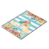 Liefste Fox Waterverf Delicate Flowers Girl Diary Notitieboek (Linkerzijde)