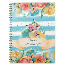 Liefste Fox Waterverf Delicate Flowers Girl Diary